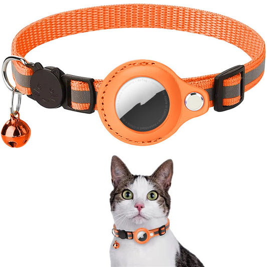 Reflective Waterproof AirTag Pet Collar – Adjustable Dog/Cat Safety Tracker Holder – Free AU Shipping